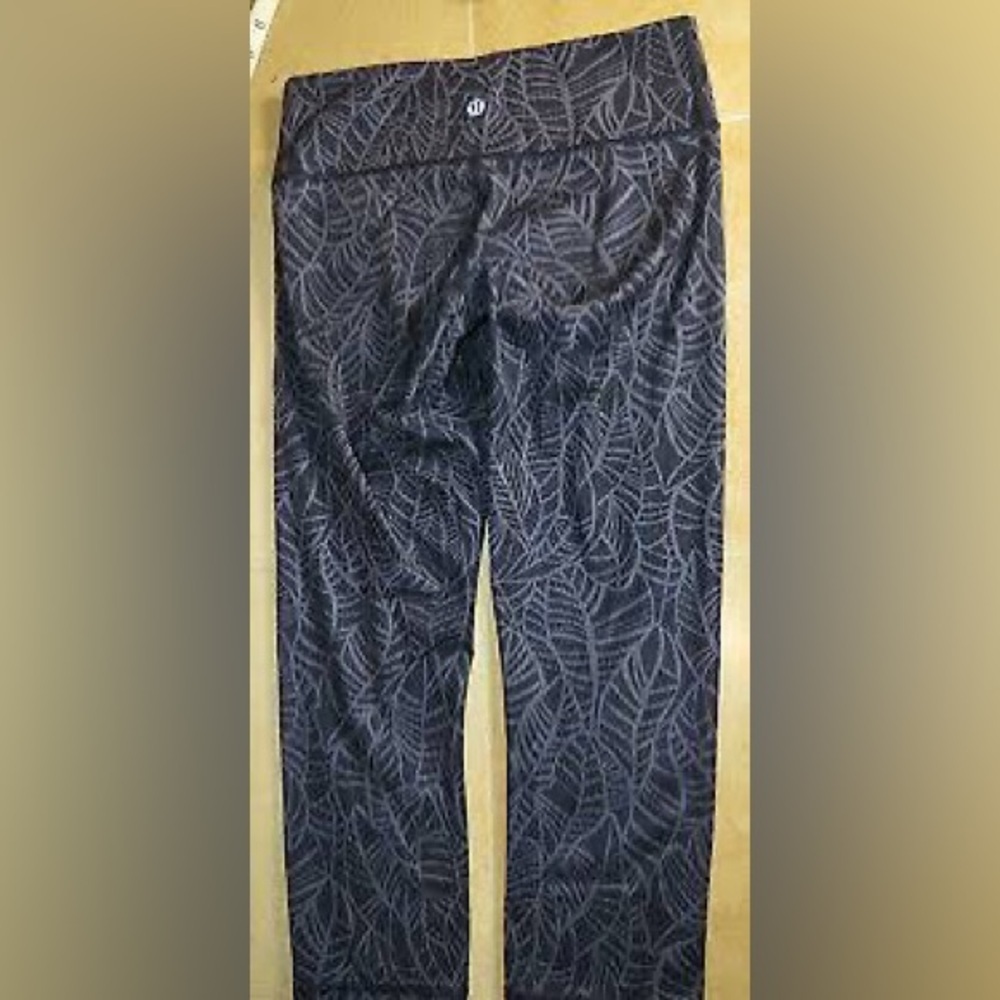 Lululemon 4 Wunder Under Crop Pretty Palm Cadet Blue Navy Greyvy Luxtreme​​